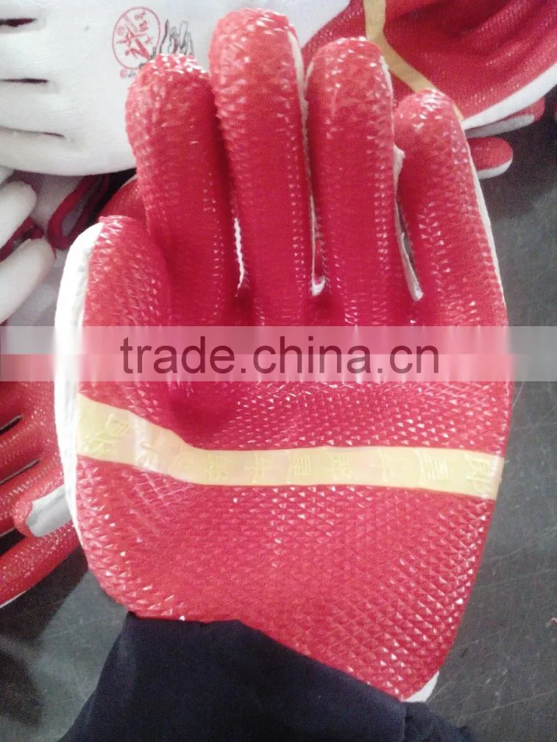 china factory wholesale work red rubber gloves