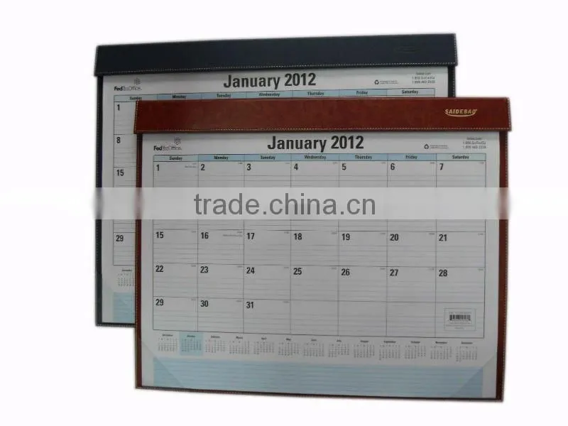 2013 leather desk pad calendar