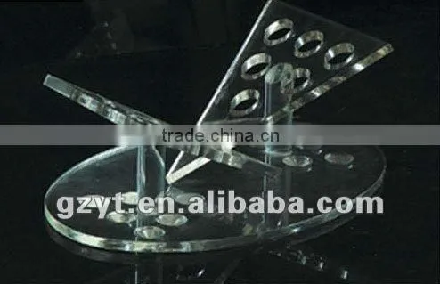 triangle-shaped acrylic test tube cake stand