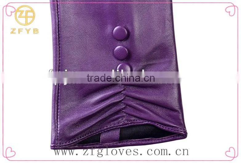2015 customed fashion Lady Leather Touch Screen Glove