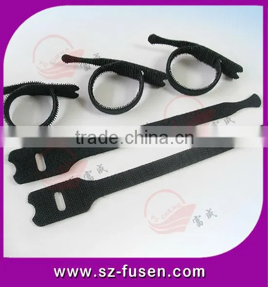 Custom Fastener magic tape Cable Ties With White