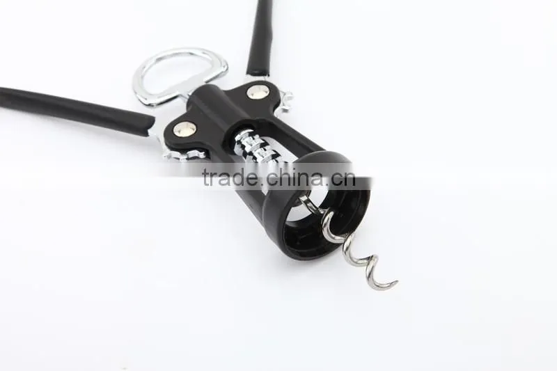 black new zinc alloy champagne opener red wine opener