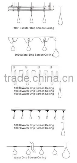 Anti-corrosion Aluminum Blade Baffled Water Drip Ceiling
