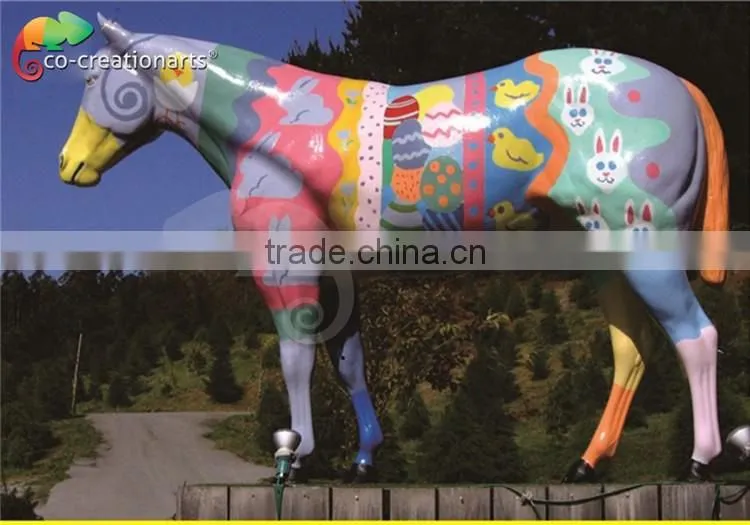Life size fiberglass decoration horse statue