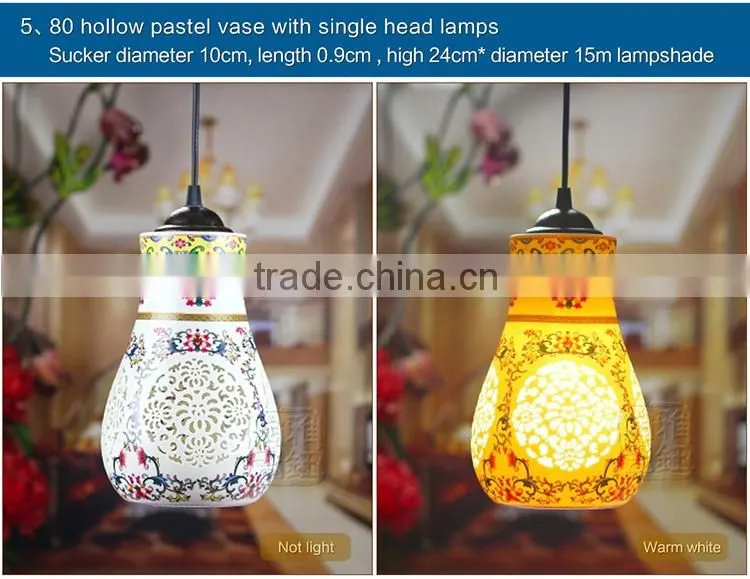 Vintage Ancient Pendant Light Porcelain ChandelierJingdezhen Handpainted Ceramic Party Loft Coffee Bar Restaurant Kitchen Lights