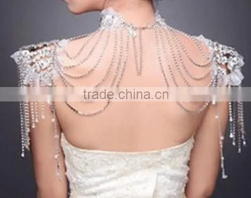 New Arrival Bride Wedding Fashion gold sexy body chain good shouder body chain