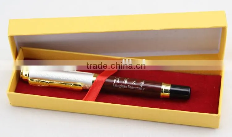 logo high quality gift box metal gel pen
