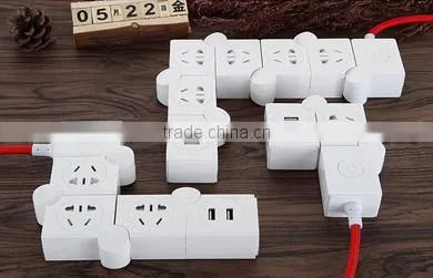 2016 Hot sale power strip/bending pivoting power strip/Rotating Extension Socket