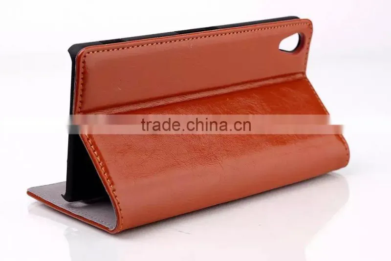 Automatic closing leather cover for Sony Xperia Z2
