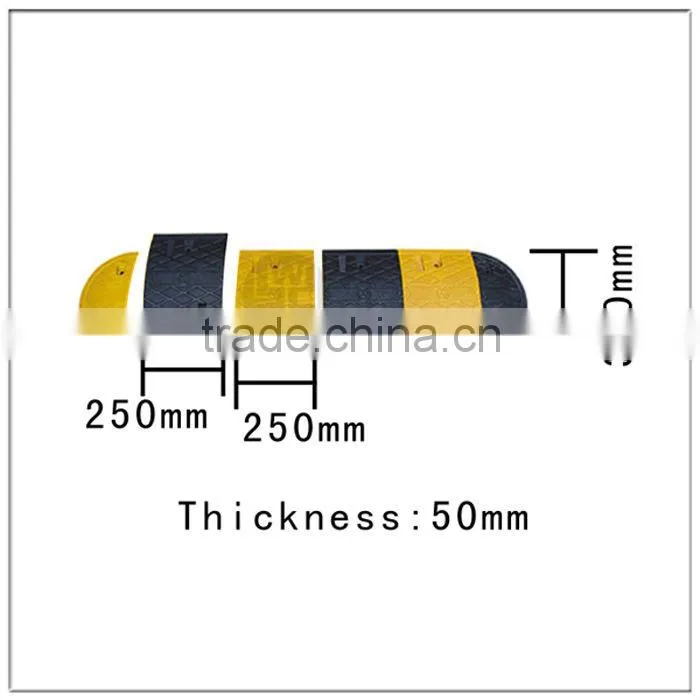 black and yellow End rubber speed humps