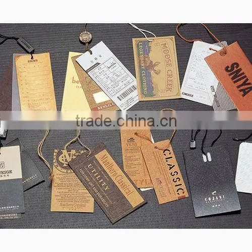 China Printing clothing folded hang tag