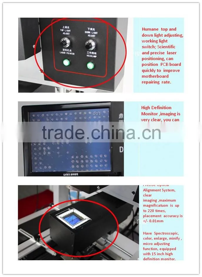 Semi-auto BGA Rework Station DH-A2 Optical Alignment BGA Rework Machine