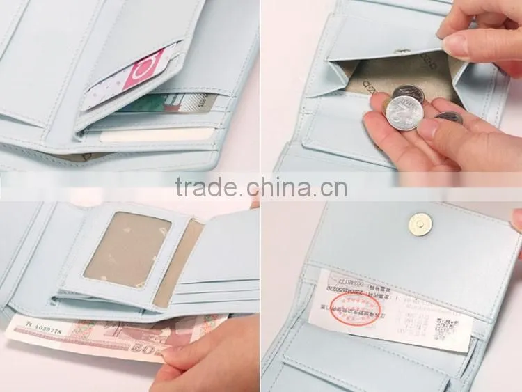 Bifold fancy rabbit wallet for young lady in multi color