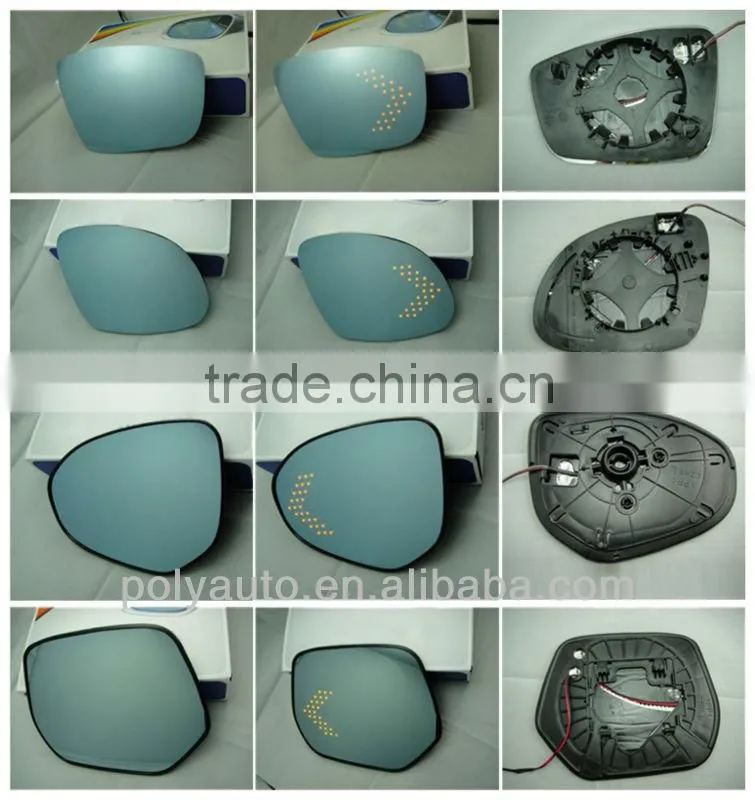 for TOYOTA side mirror glass with LED turn signal arrow