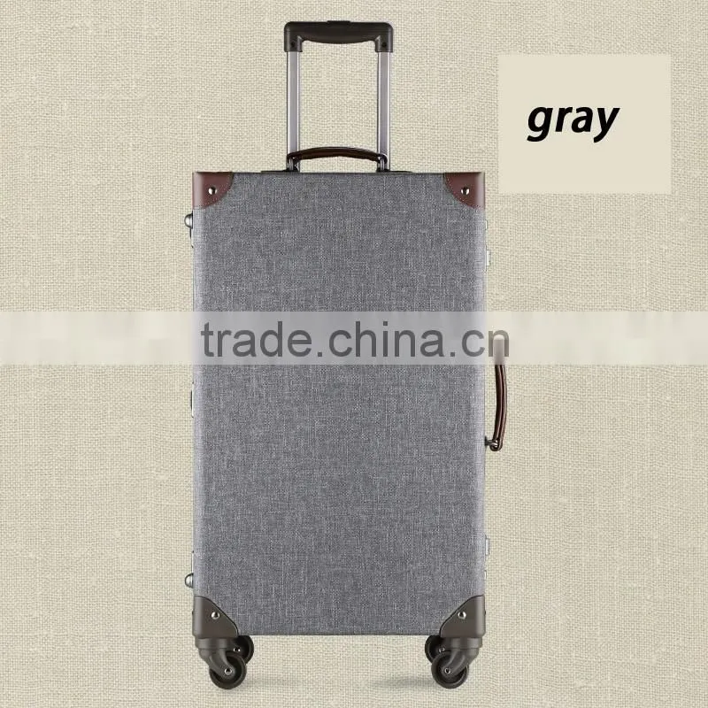 PU Lluggage And Cases Vintage Carry Bag Travel Vintage Suitcase Trolley