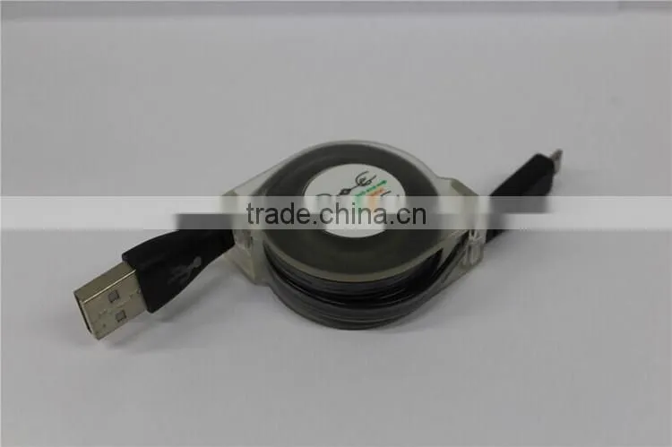 High Quality 1/2/3m Retractable Charging Cable
