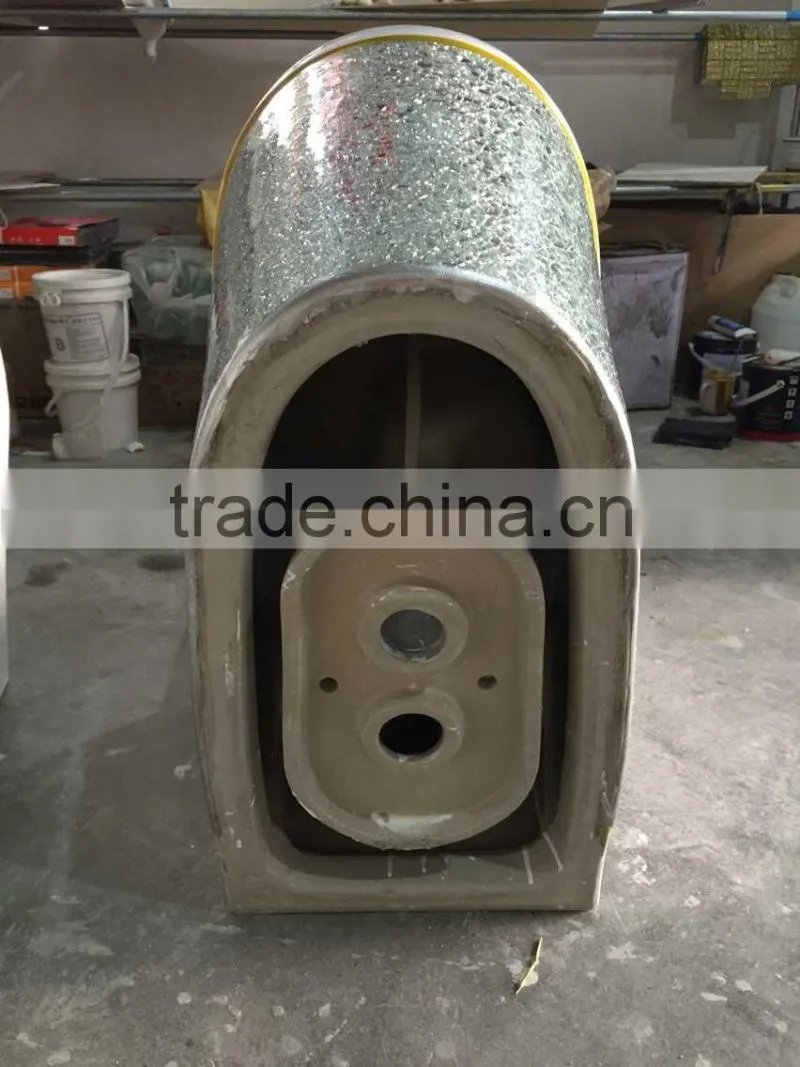 Design new innovative products 2015 paste glass gold toilet