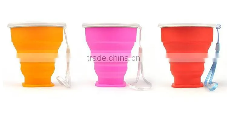 silicone rubber folder cup /drinking silicone folding cup