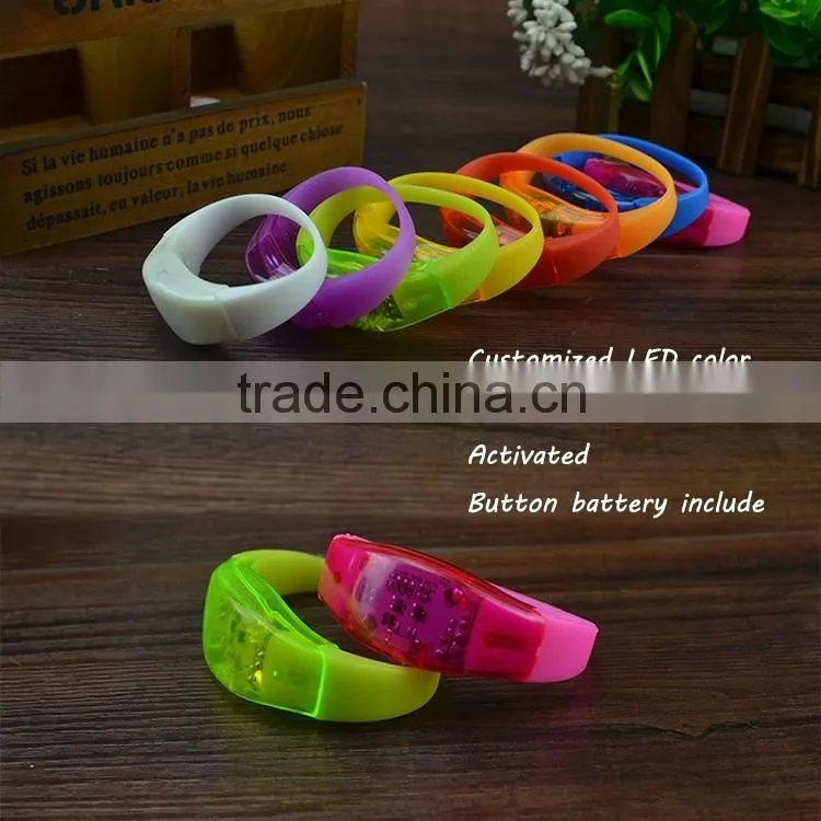 2016 Multi-function Sound Reactive Silicon Led Bracelet Watch