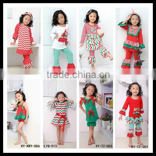 2016 New pink Spring/summer Baby Girl Knitted Cotton 2pcs Boutique Clothing Set Lovely Baby Girl Spring Ruffle Pants Outfit