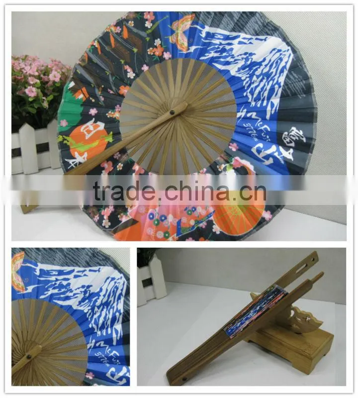 New Hand Made Circle Cloth Bamboo Hand Fan