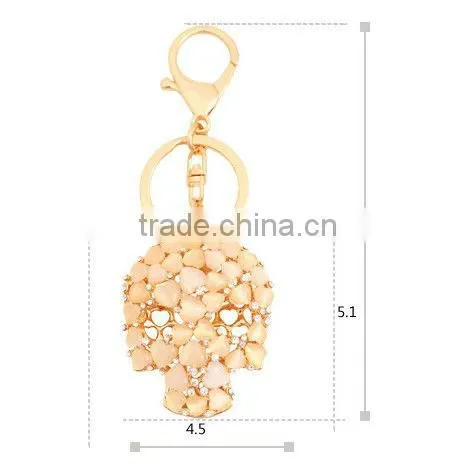 Kingman 2013 Rhinestones High Quality Skull Head Keychain