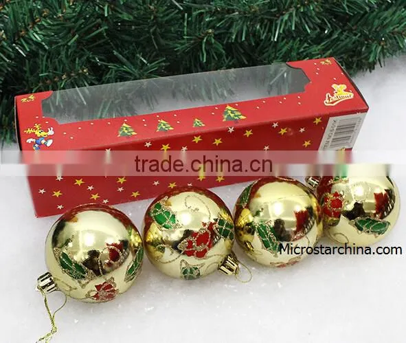 IN STOCK printable outdoor 7cm Christmas balls wholesale