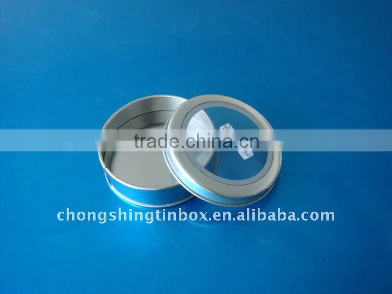 Round Window Candy Tin Can