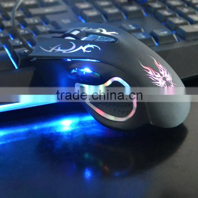 6D cool three speed control colors transform breathing lights gaming mouse
