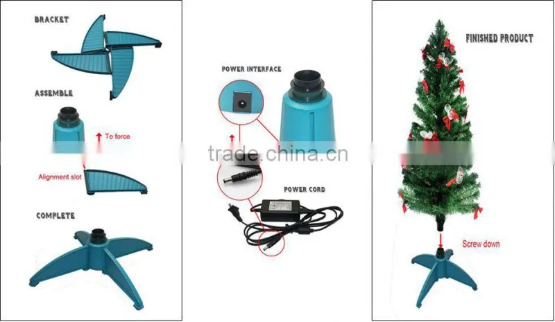 MobilePhone APP Control Bluetooth Speaker and LED Fiber for Christmas Decoration Tree