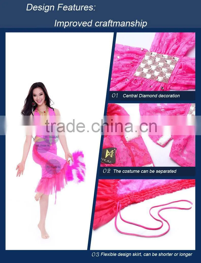 Sexy Indian lace belly dance costume dress for performance