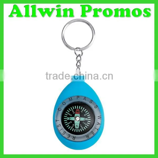 Promotional Customized Oval Compass Keychain