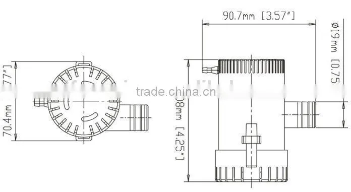High Flow Amarine-made 750GPH 12v electric water pump