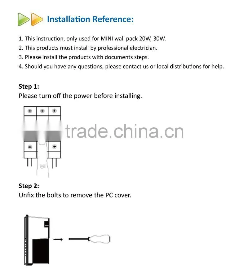 Outdoor UL LED Sensor Wall Pack 30W