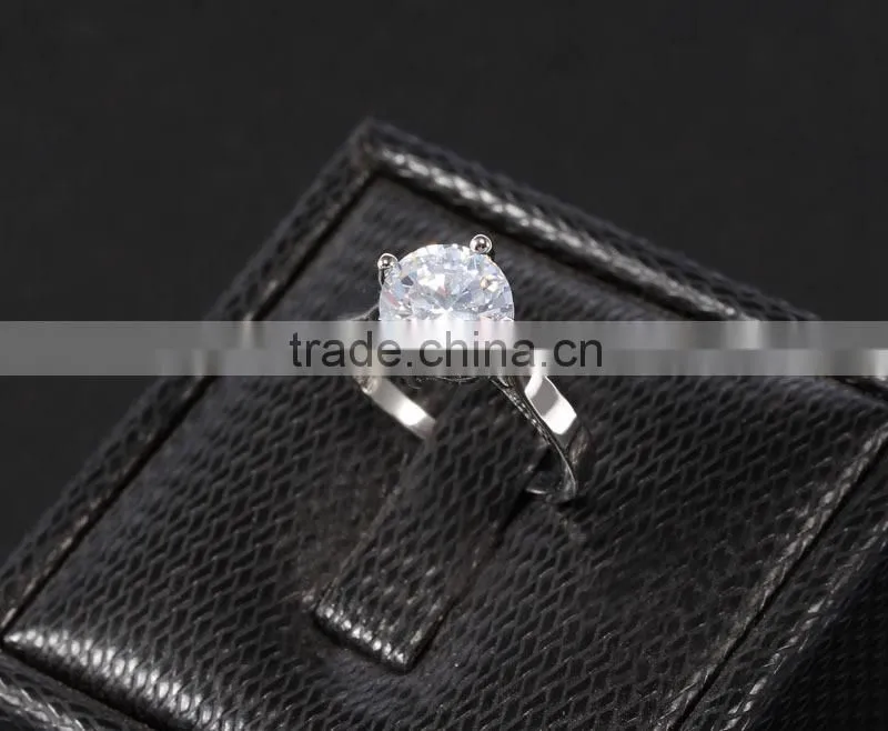 Simple Ring Design Single Prong Setting Zircon Finger Ring Small Elegant Rings For Women