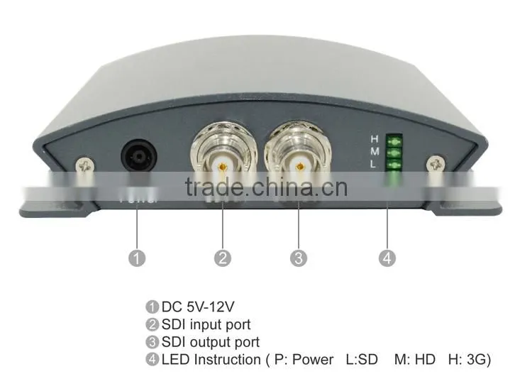 LM-PSC01 3G/HD/SD SDI to Composite CVBS/AV Media Converter Supports PAL/NTSC 1080p