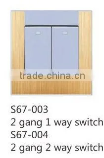 Brushed Aluminum 2 gang 2 way switch electrical switch
