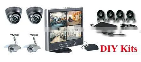 LCD DVR Surveillance cctv dvr system: HK-S1504M+IR Camera*4