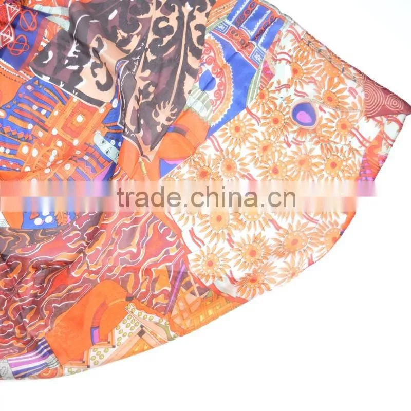 ODM/OEM fashionable polyester brightly painted lady fashion scarf