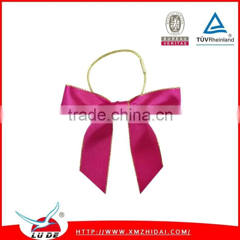 wholesale satin ribbon bow tie for packing food/drinks/comestics