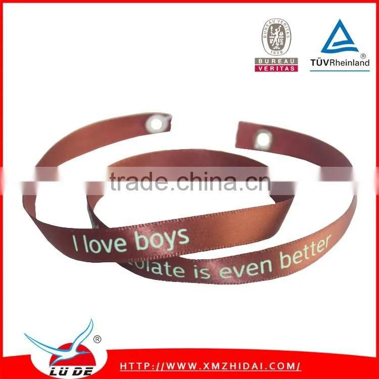 Fashion candy color characteristic festival satin/ribbon bracelet/wristband