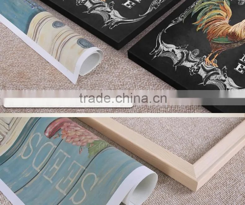 2016 glitter animal printing canvas,canvas printing for home decor