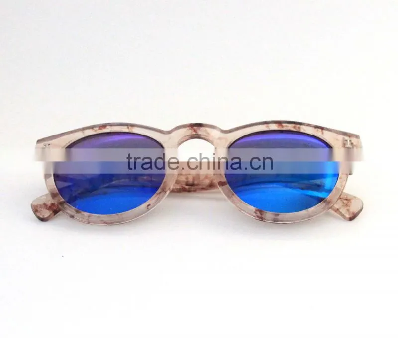 2015 new arrival wholesale Leopard tortoise round sunglasses