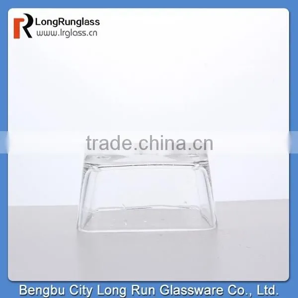 LongRun wedding decoration 300g crystal glass candle holder with square bottom