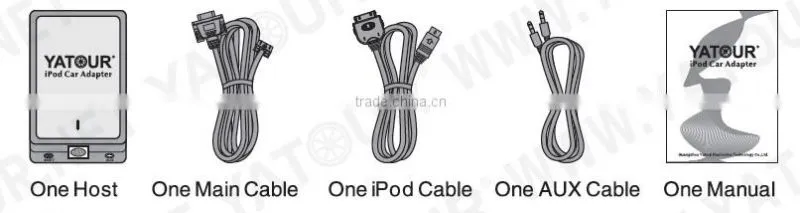 Yatour iphone/i-touch/ipod adapter for car stereo