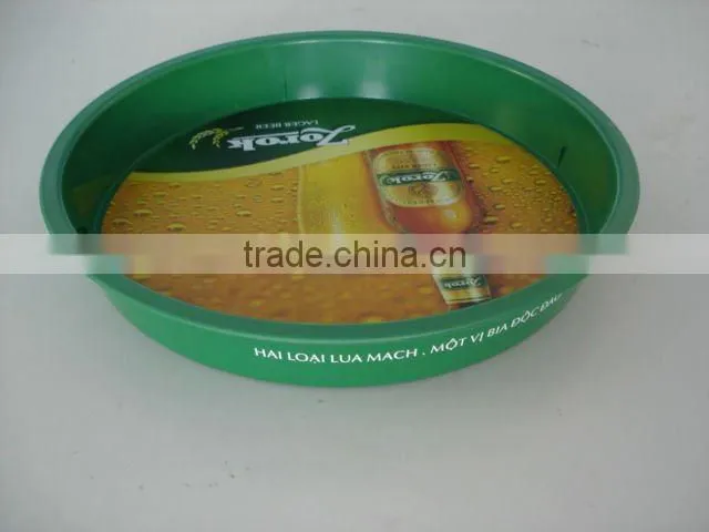 pastic non-slip custom black plastic plate for food serving
