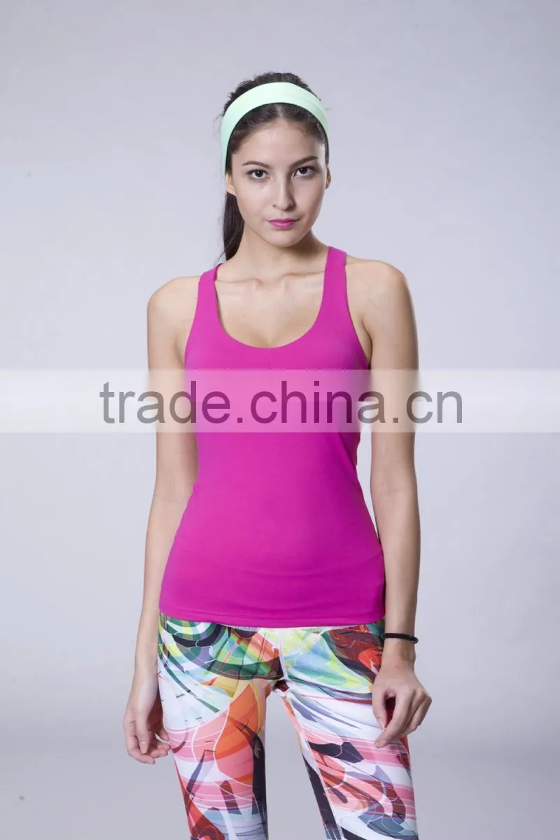 Custom Logo Women Yoga Gym Wear Workout Outfit Tank Top