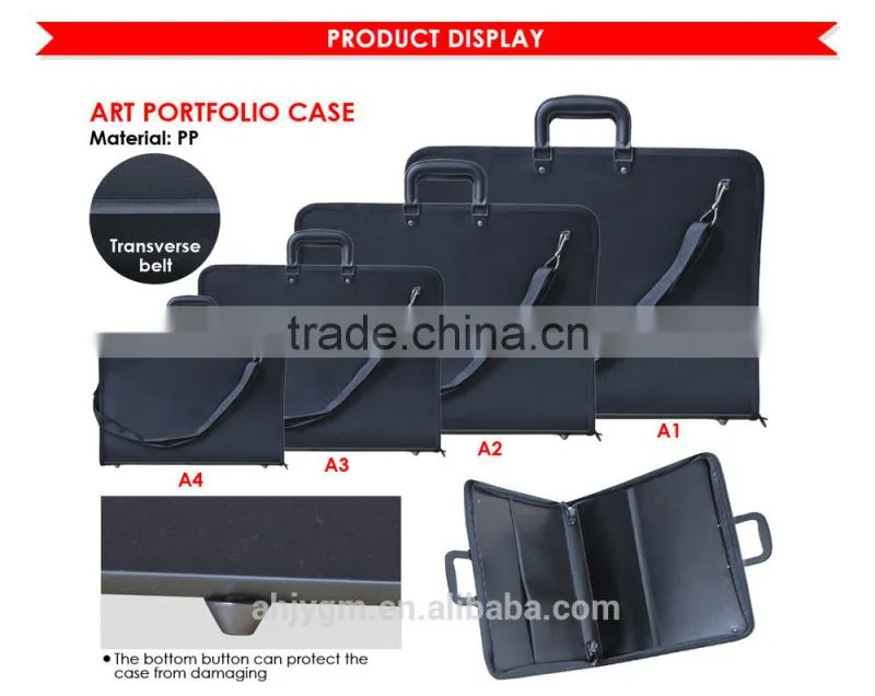 Different Sizes PP with a font elastic band Art Portfolio/drawing portfolio.