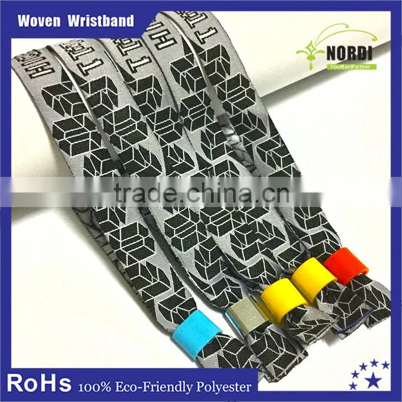 High Quality Customized 100% Polyester Wristband for theme festival event&led wristband
