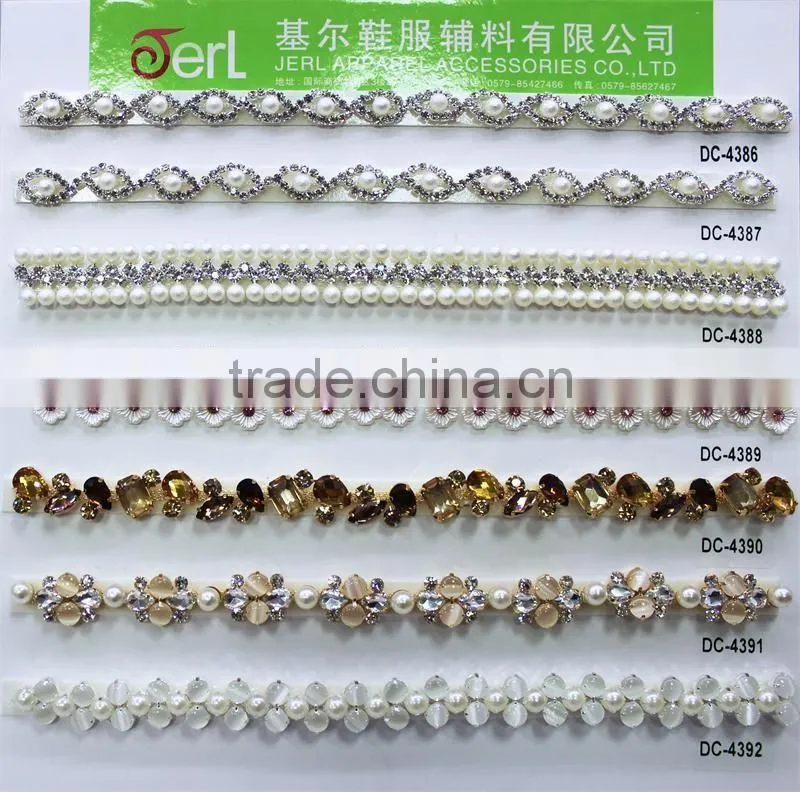 Wholesale Rhinestone Motif Rhinestone Trimming for Dress Rhinestone Chain